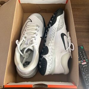 White and Black Nike Softball Cleats Size 8